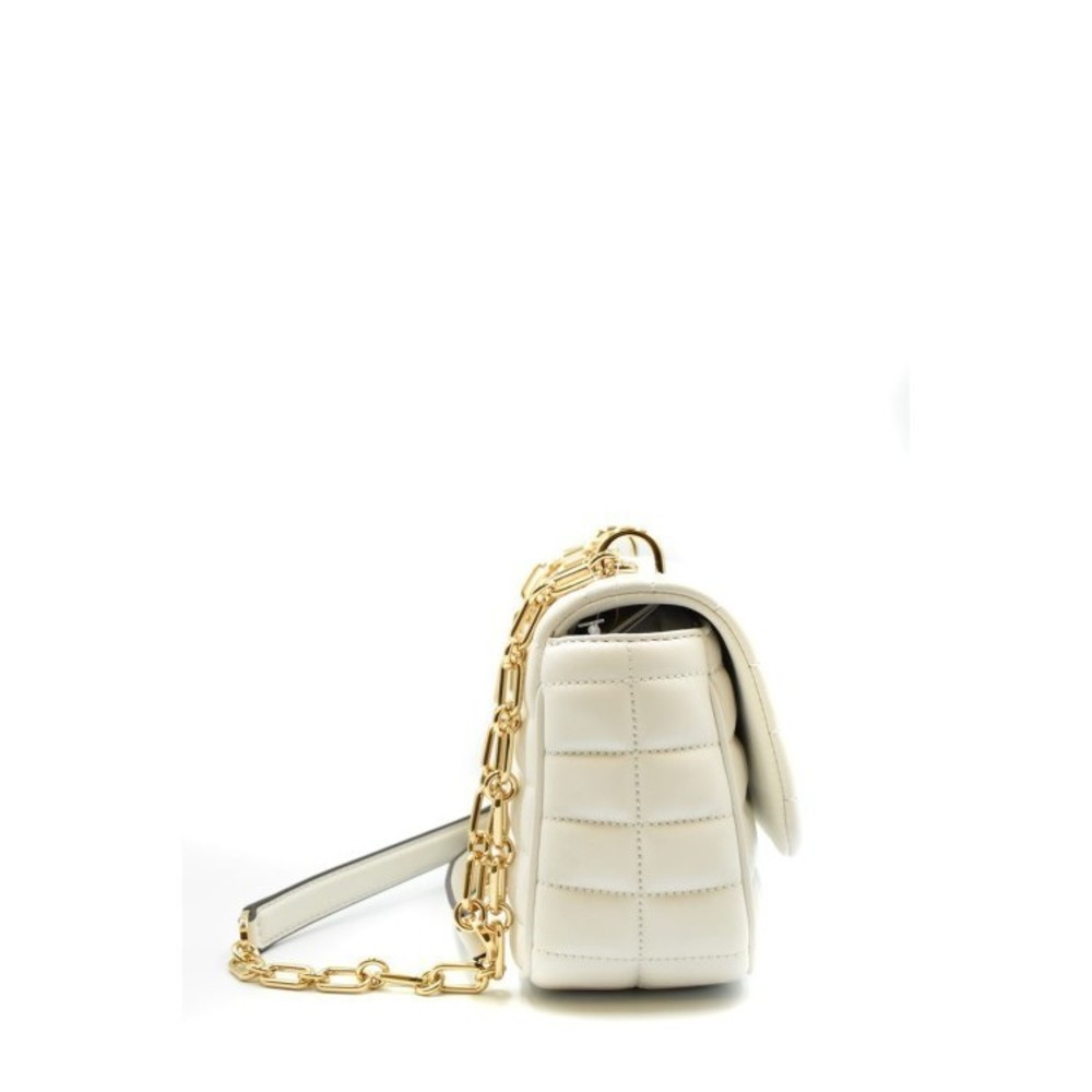 Michael Kors Quilted White Shoulder Bag With Gold-Tone Hardware - NWT - Picture 3 of 4